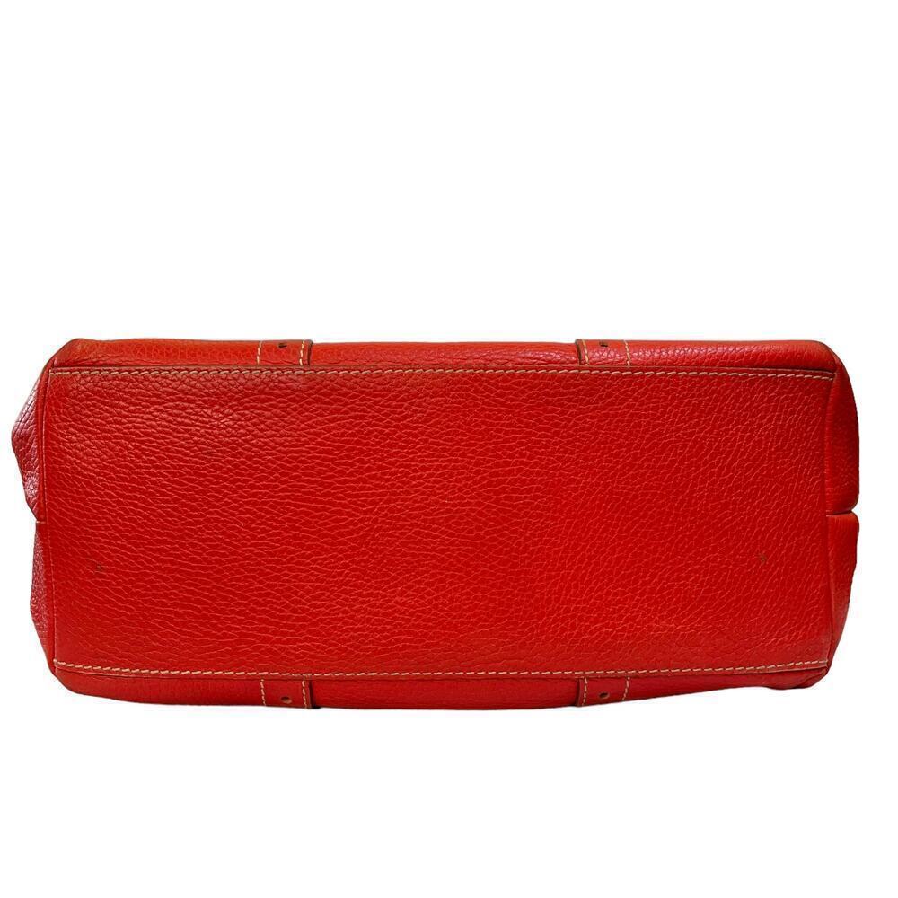 Dooney & Bourke Red Large Slouch French Leather Shoulder Bag Purse #RU776 - Picture 11 of 13